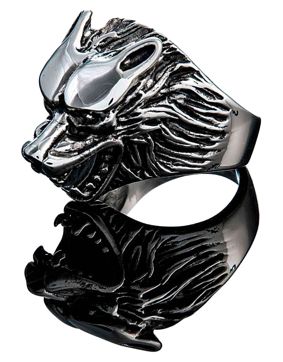 Northern Viking Jewelry Wolf Head Ring ring NVJSO016