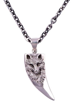 Northern Viking Jewelry Wolf Tooth Necklace NVJ-H-RS058