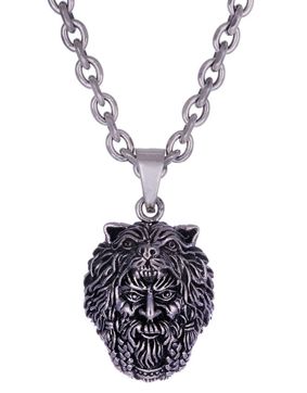 Northern Viking Jewelry Berserker Silver Pendant NVJ-H-RS065