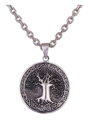Northern Viking Jewelry Tree Of Life Celtic Knot Silver Pendant NVJ-H-RS073