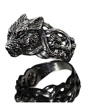 Northern Viking Jewelry Fenrir Wolf ring NVJ-H-SO010