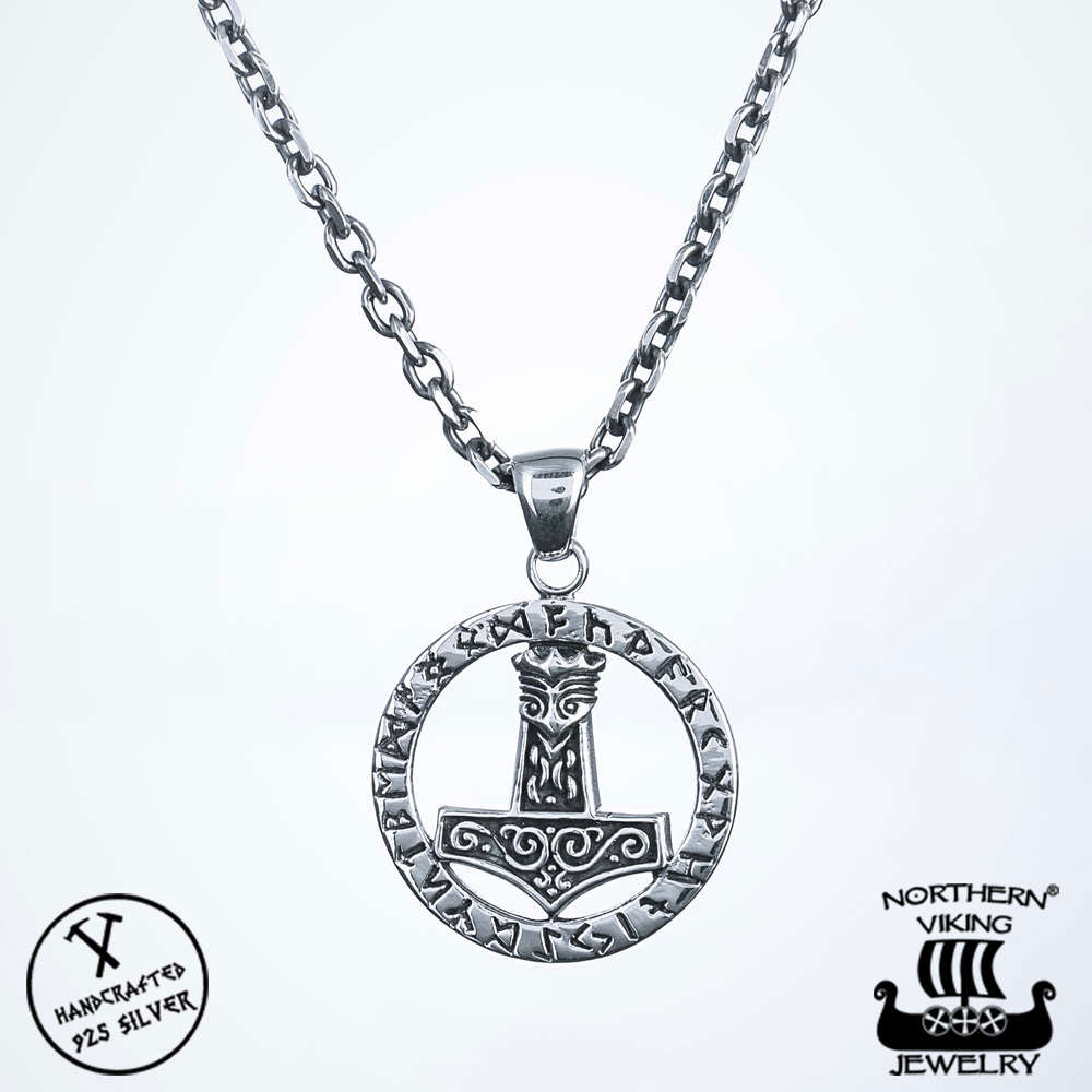 Northern Viking Jewelry Thor's Hammer Necklace NVJ-H-RS003