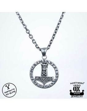 Northern Viking Jewelry Thor's Hammer Necklace NVJ-H-RS003