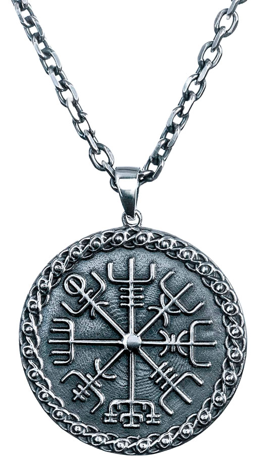 Northern Viking Jewelry Vegvisir Necklace NVJ-H-RS024