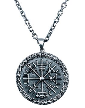 Northern Viking Jewelry Vegvisir Necklace NVJ-H-RS024