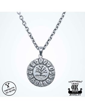 Northern Viking Jewelry Rune Tree Of Life Necklace NVJ-H-RS027