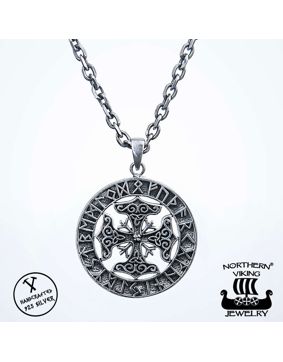 Northern Viking Jewelry Four Thor's Hammer Necklace NVJ-H-RS030