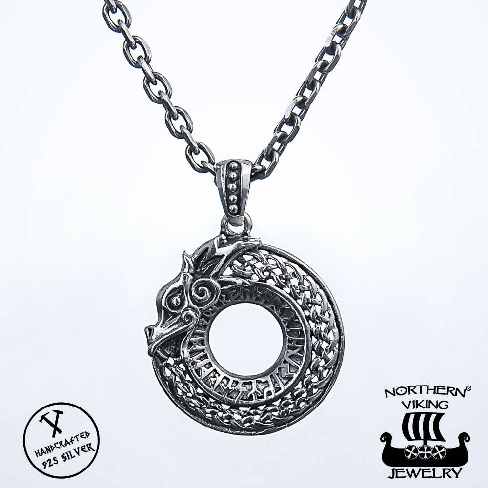 Northern Viking Jewelry Dragon Necklace NVJ-H-RS033