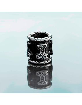 Northern Viking Jewelry Black Thor Beard Ring NVJHE001
