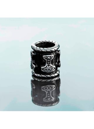 Northern Viking Jewelry Black Thor Beard Ring NVJHE001
