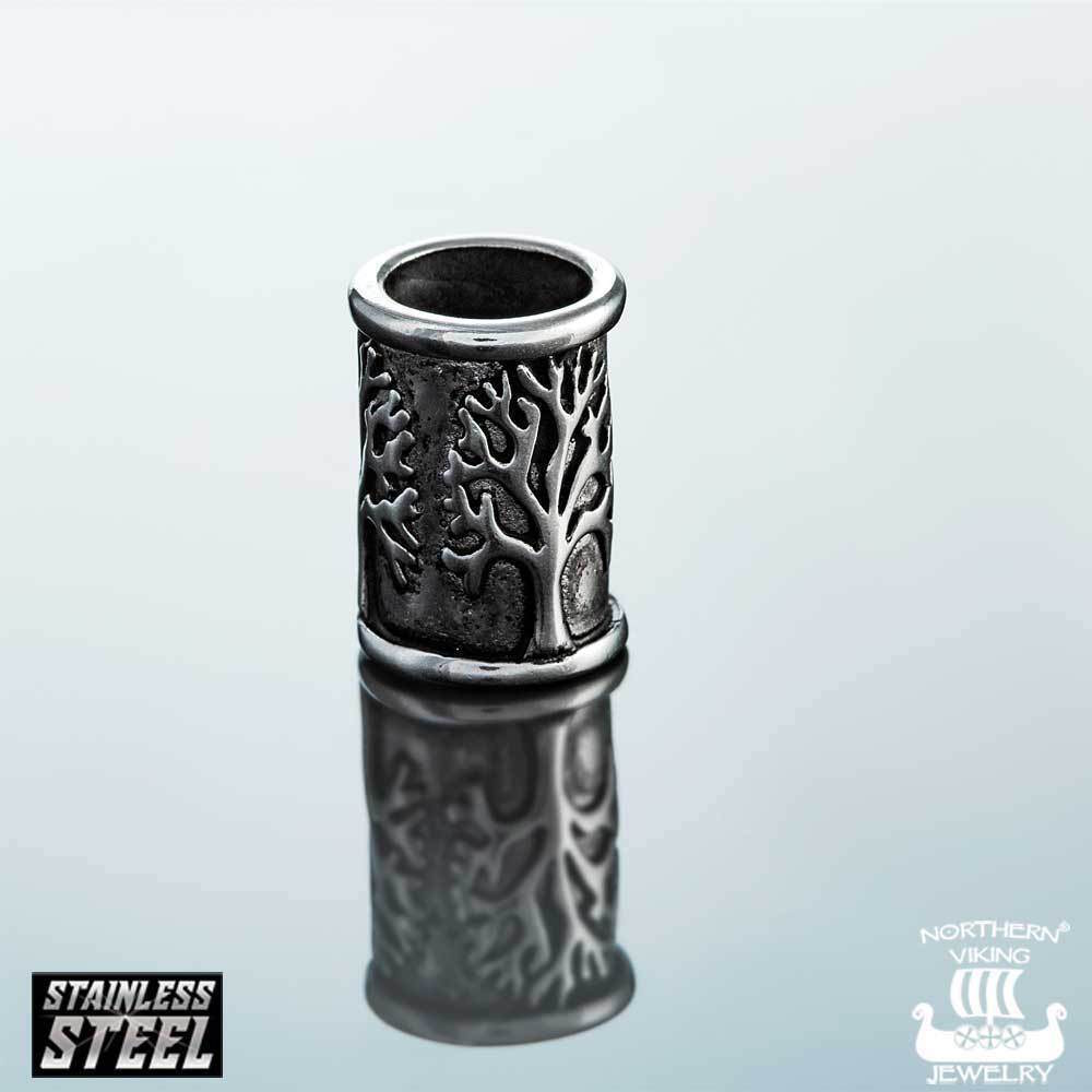 Northern Viking Jewelry NVJHE004 beard ring Tree of Life