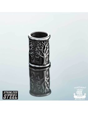 Northern Viking Jewelry NVJHE004 beard ring Tree of Life