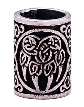 Northern Viking Jewelry Silver Bear Paw beard ring NVJHE024