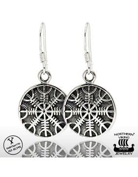 Northern Viking Jewelry Helm Of Awe hook Earrings NVJKK015