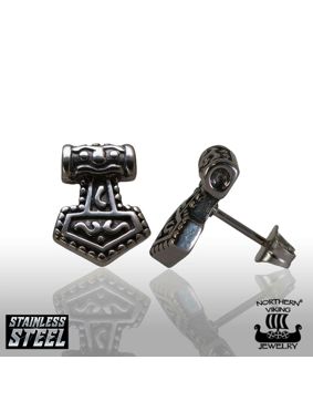 Northern Viking Jewelry Thor's Hammer Earrings NVJKK018