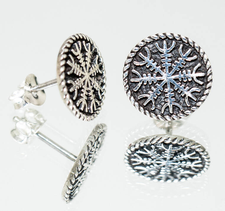 Northern Viking Jewelry Helm of Awe Earrings NVJKK023