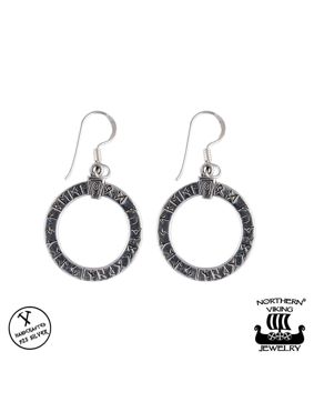 Northern Viking Jewelry The Wheel of Wisdom hook Earrings NVJKK035