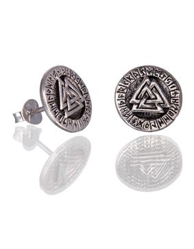 Northern Viking Jewelry Rune Valknut earrings NVJKK042