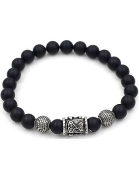 Northern Viking Jewelry Blackstone Thors Hammer Bracelet NVJRA010