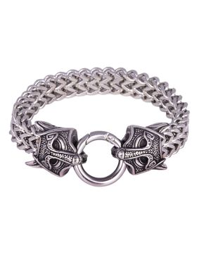 Northern Viking Jewelry Guardian Wolf Bracelet NVJRA030