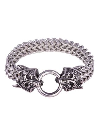 Northern Viking Jewelry Guardian Wolf Bracelet NVJRA030