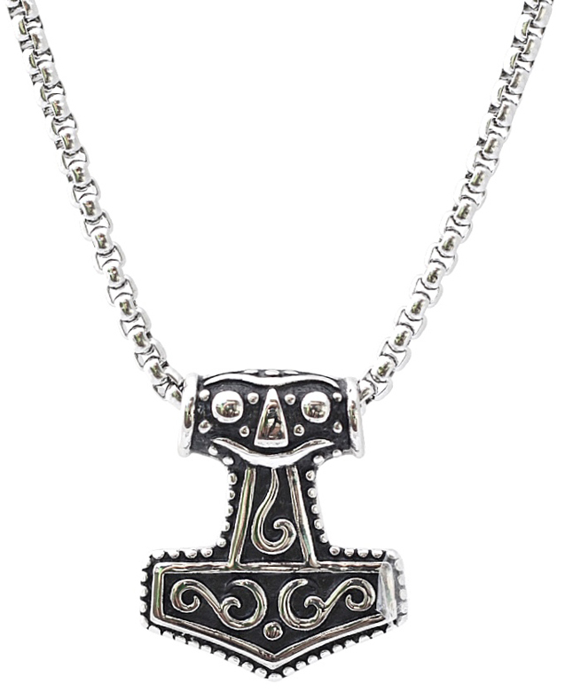 Northern Viking Jewelry NVJRS009 Necklace Mjölnir Thoris Hammer