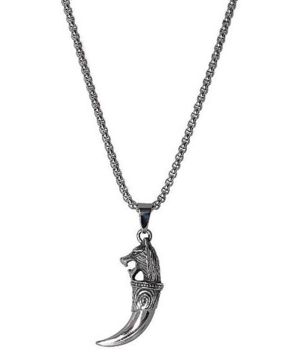 Northern Viking Jewelry NVJRS025 Necklace Fenrir Wolf Head