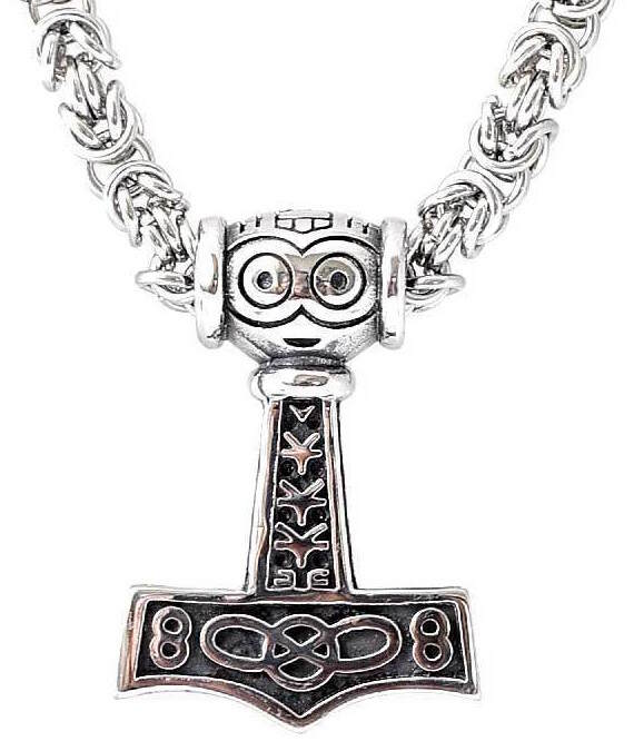Northern Viking Jewelry NVJRS040 Necklace Asatru Thor's King Chain