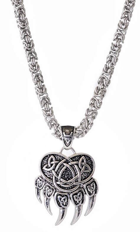 Northern Viking Jewelry NVJRS047 Necklace Bears Paw