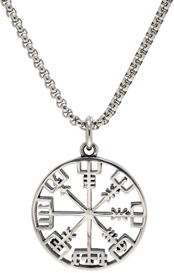 Northern Viking Jewelry Vegvisir Viking Compass NVJRS079 necklace