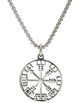 Northern Viking Jewelry Vegvisir Viking Compass NVJRS079 necklace
