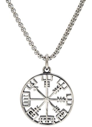 Northern Viking Jewelry Vegvisir Viking Compass NVJRS079 necklace