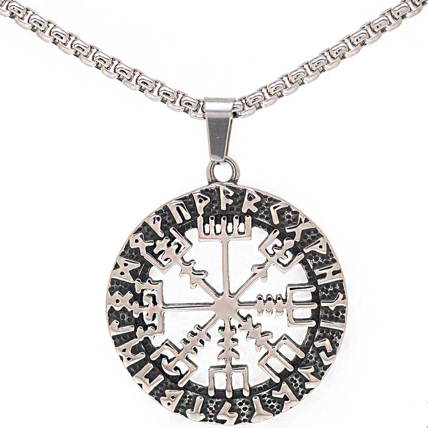 Northern Viking Jewelry Riimu Viking Compass NVJRS086