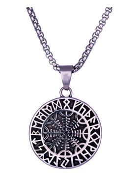 Northern Viking Jewelry Riimu Helm Of Awe Necklace NVJRS103
