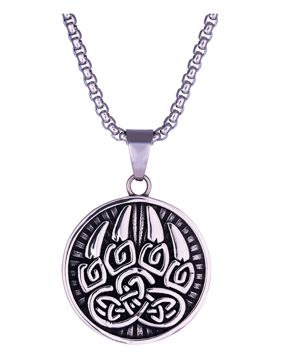 Northern Viking Jewelry Bear Paw necklace NVJRS105