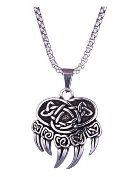 Northern Viking Jewelry Small Bear Paw necklace NVJRS106