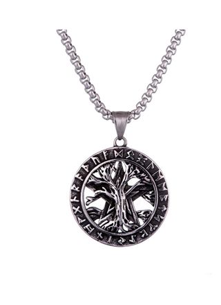 Northern Viking Jewelry Rune Tree of Life necklace NVJRS110