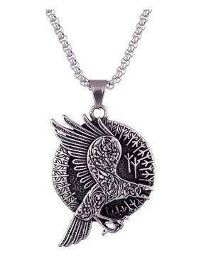 Northern Viking Jewelry Flying Raven necklace NVJRS112