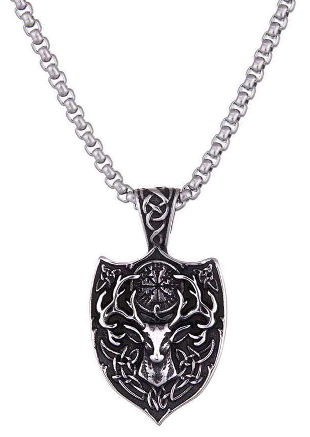 Northern Viking Jewelry Vegvisir Shield Necklace NVJRS114