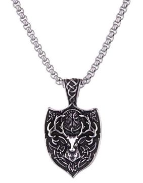 Northern Viking Jewelry Vegvisir Shield Necklace NVJRS114