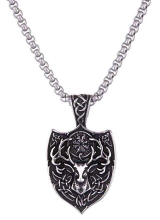 Northern Viking Jewelry Vegvisir Shield Necklace NVJRS114