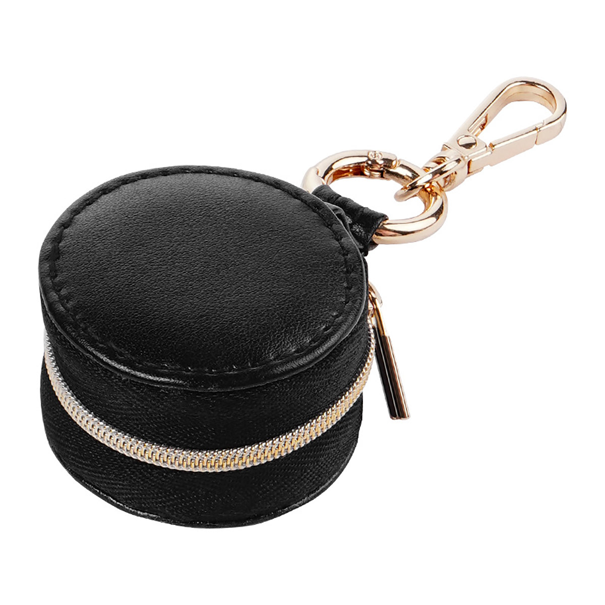 Lykka round black travel jewellery box