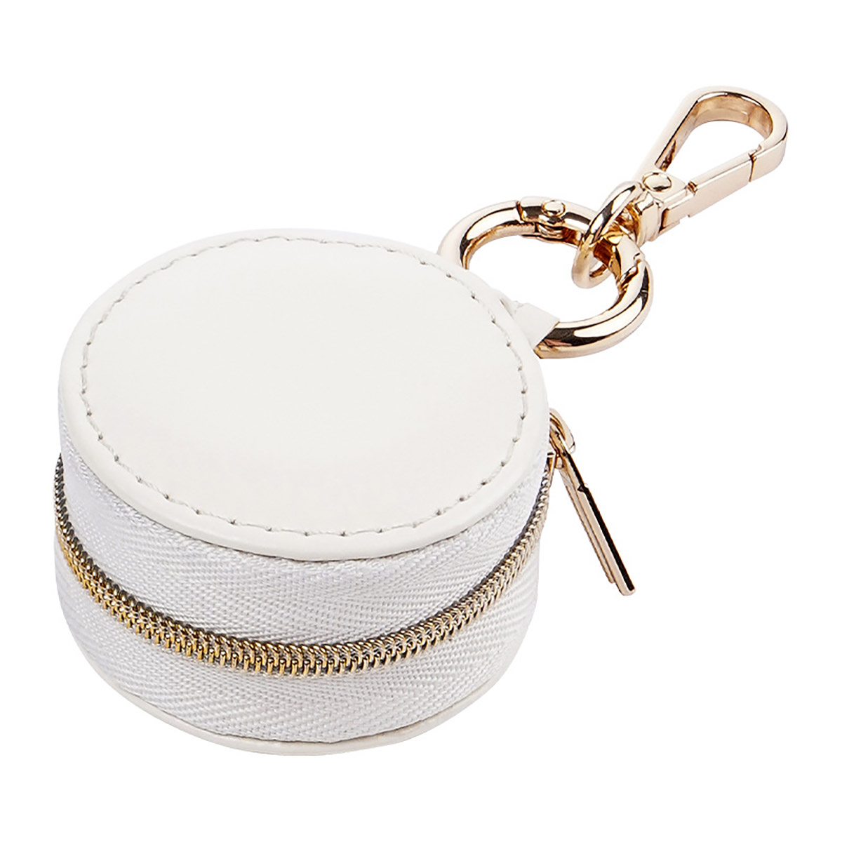 Lykka round white travel jewellery box