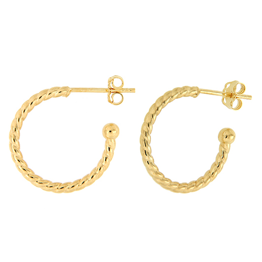 Lykka Casuals golden earrings 15mm