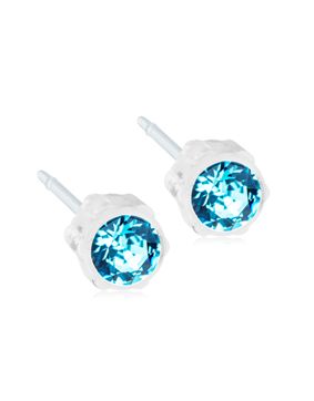 Blomdahl EJ MP 4 mm Aquamarine blue earrings 15-0103-05