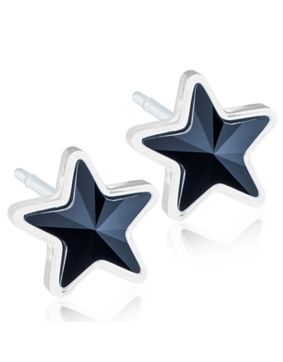 Blomdahl Star Jet earrings 6mm