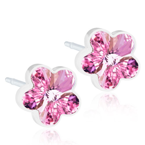 Blomdahl Flower Light Rose earrings 6 mm