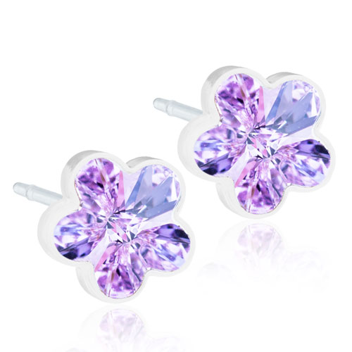 Blomdahl Flower Violet earrings 6 mm