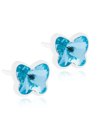 Blomdahl Butterfly Aquamarine earrings 5 mm