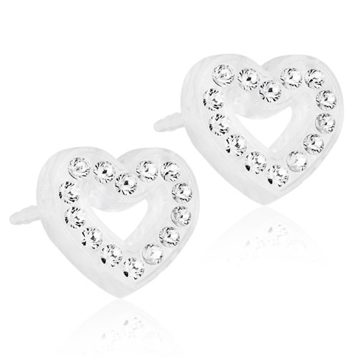 Blomdahl Brilliance Heart Hollow Crystal earrings 10mm